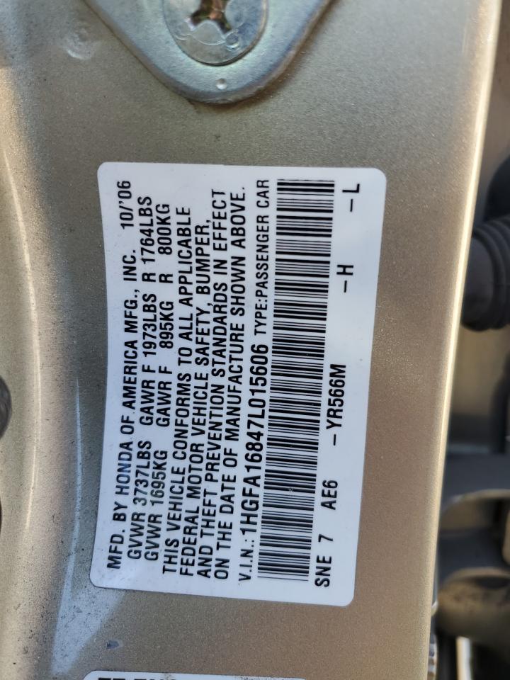 1HGFA16847L015606 2007 Honda Civic Ex