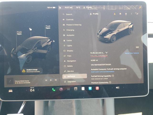 2023 Tesla Model Y VIN: 7SAYGDEF5PF755081 Lot: 54570484