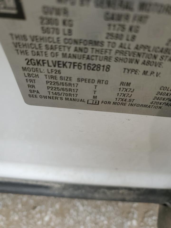 2GKFLVEK7F6162818 2015 GMC Terrain Sle