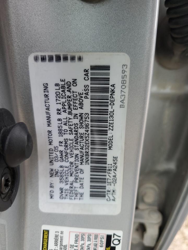 1NXBR32EX5Z496753 2005 Toyota Corolla Ce