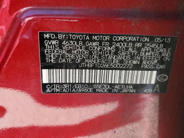 2014 Lexus Is 250 VIN: JTHBF1D26E5002272 Lot: 56686244