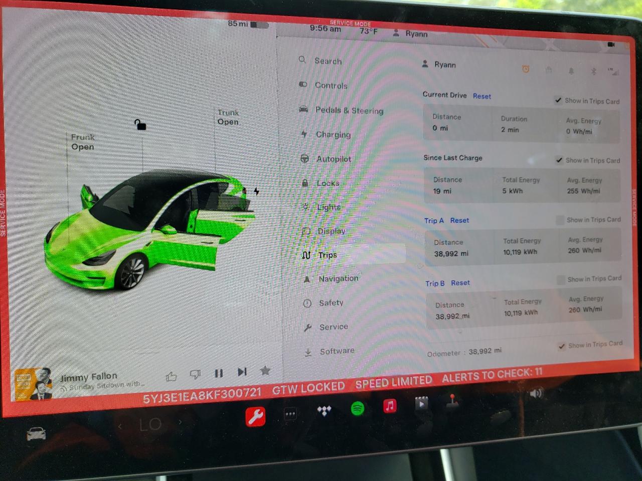 5YJ3E1EA8KF300721 2019 Tesla Model 3