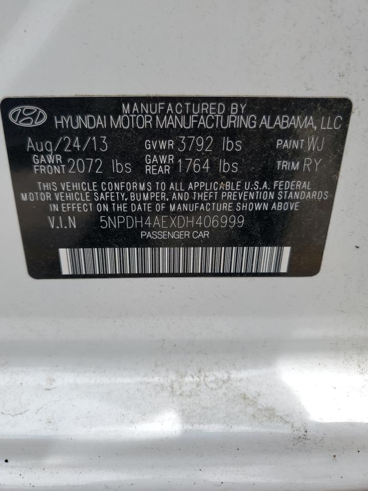 5NPDH4AEXDH406999 2013 Hyundai Elantra Gls