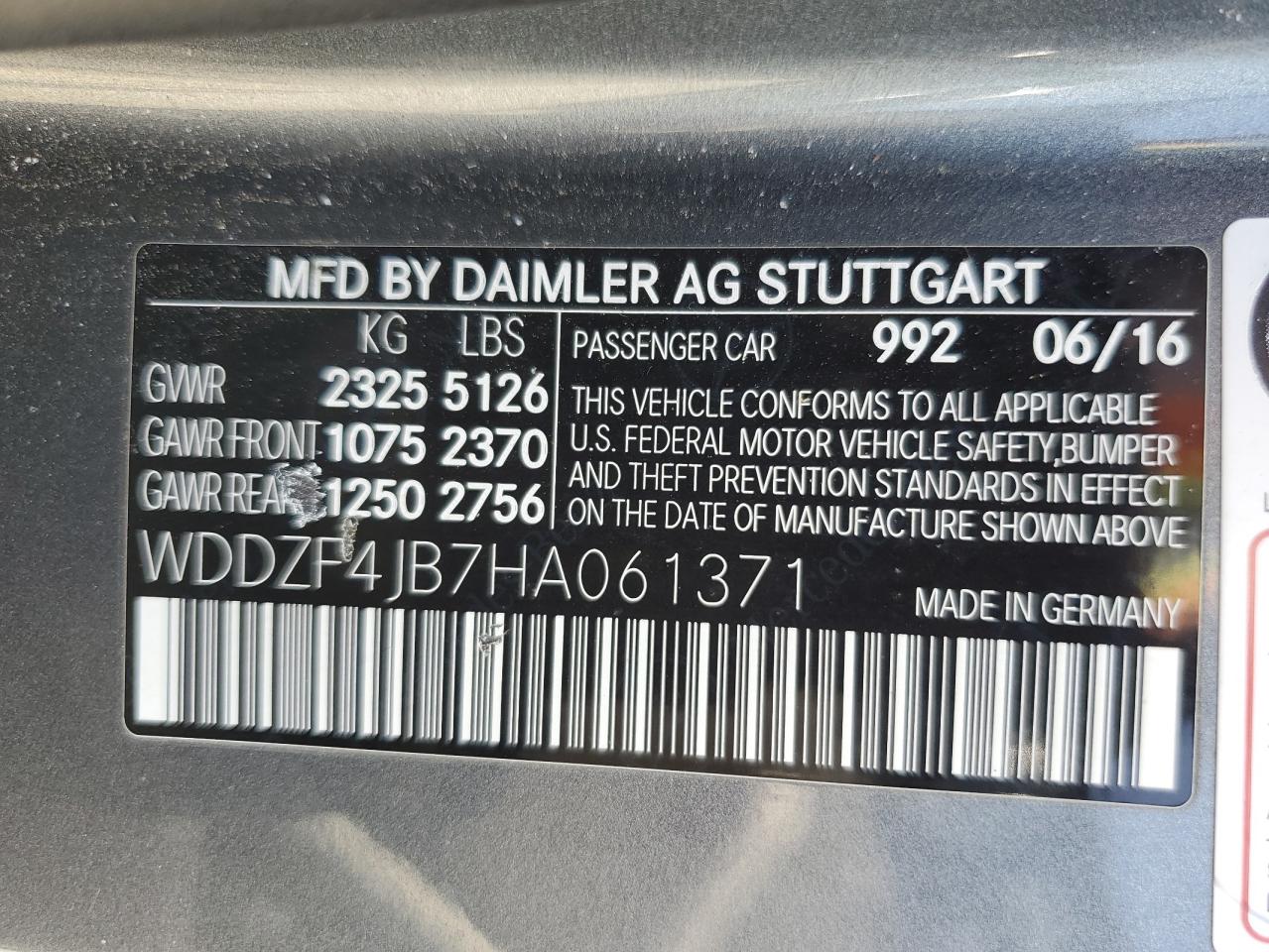 WDDZF4JB7HA061371 2017 Mercedes-Benz E 300