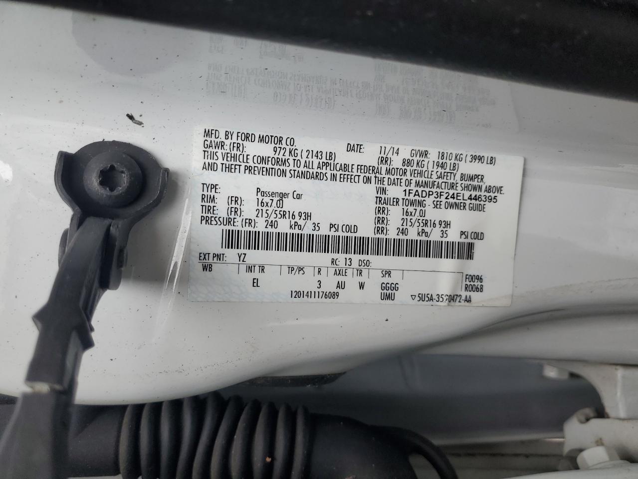 1FADP3F24EL446395 2014 Ford Focus Se