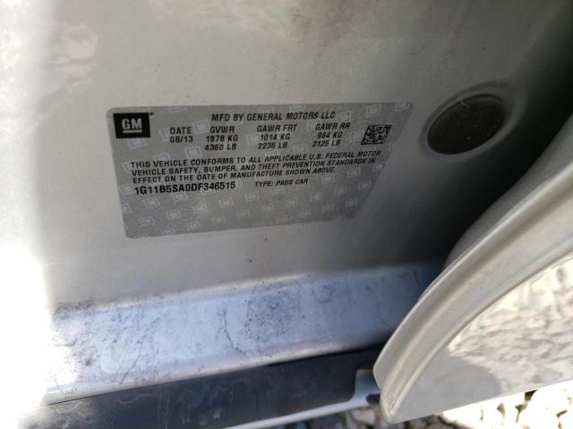 2013 Chevrolet Malibu Ls VIN: 1G11B5SA0DF346515 Lot: 55286654