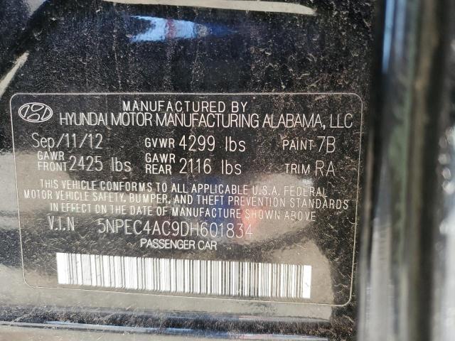 2013 Hyundai Sonata Se VIN: 5NPEC4AC9DH601834 Lot: 56002374