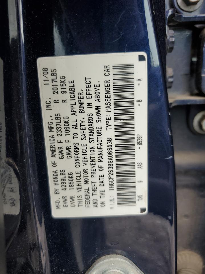 1HGCP26389A066438 2009 Honda Accord Lx