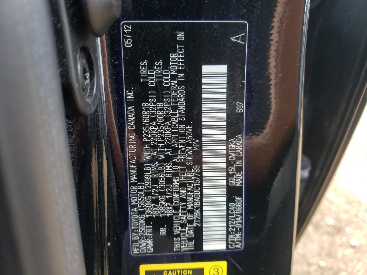 2T2BK1BA0DC157789 2013 Lexus Rx 350 Base