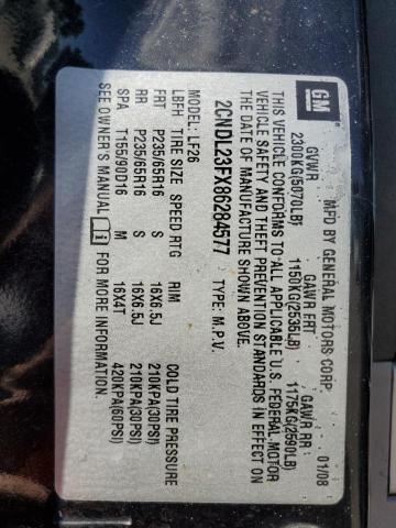 2008 Chevrolet Equinox Ls VIN: 2CNDL23FX86284577 Lot: 53328904