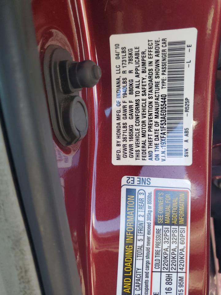 19XFA1F53AE055440 2010 Honda Civic Lx