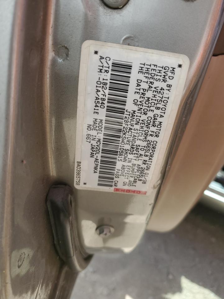 JT2BF22K5W0105815 1998 Toyota Camry Ce