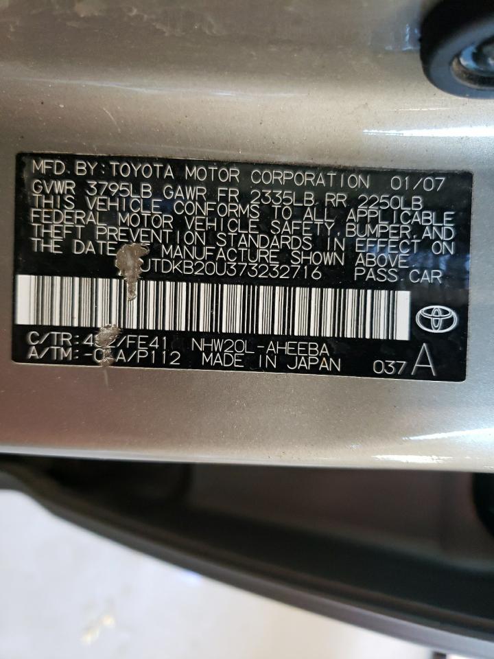 JTDKB20U373232716 2007 Toyota Prius