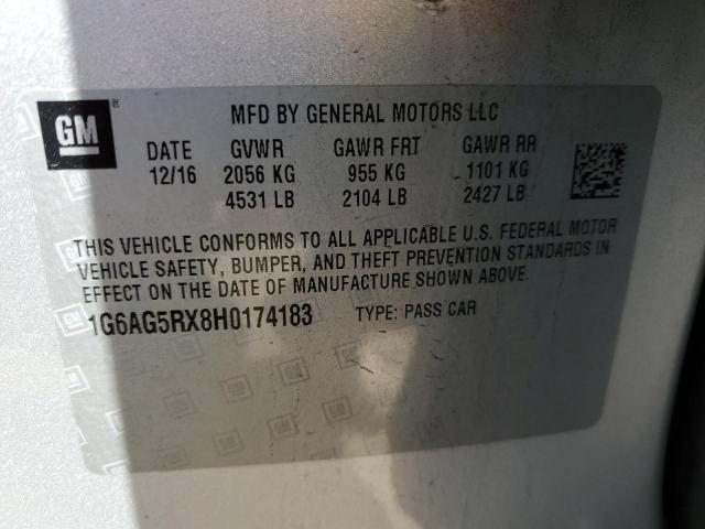 2017 Cadillac Ats VIN: 1G6AG5RX8H0174183 Lot: 56679924