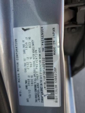 2011 Mazda 3 I VIN: JM1BL1VF3B1402532 Lot: 52920264