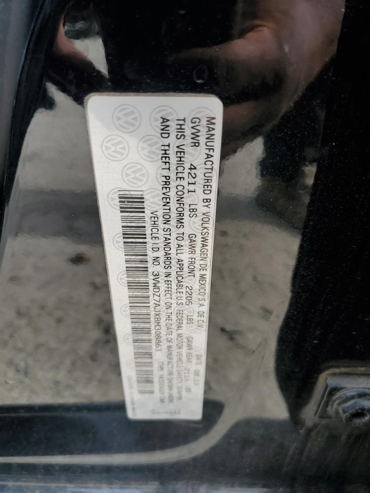 3VWDZ7AJXBM308863 2011 Volkswagen Jetta Se