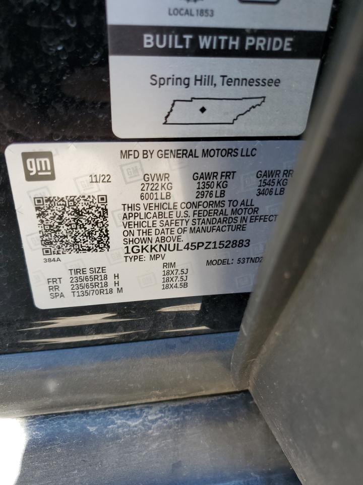 1GKKNUL45PZ152883 2023 GMC Acadia Slt