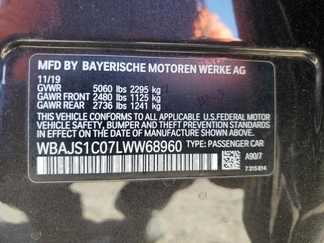 VIN WBAJS1C07LWW68960 2020 BMW 5 Series, 540 I no.13