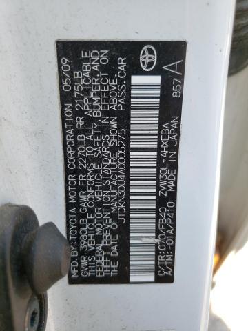 2010 Toyota Prius VIN: JTDKN3DU4A0005275 Lot: 55962364