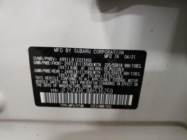 2021 Subaru Forester Sport VIN: JF2SKARC3MH536259 Lot: 52879224