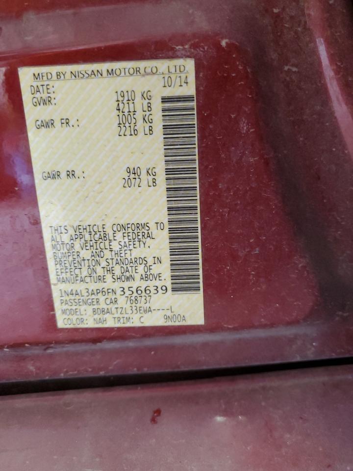 1N4AL3AP6FN356639 2015 Nissan Altima 2.5