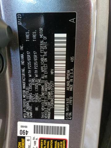 2023 Toyota Sienna Le VIN: 5TDKRKEC7PS172577 Lot: 53070574