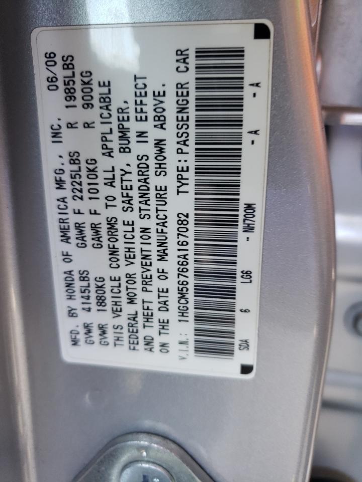 1HGCM56766A167082 2006 Honda Accord Ex