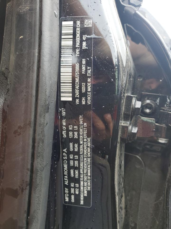 ZARFAECN6J7576895 2018 Alfa Romeo Giulia Ti