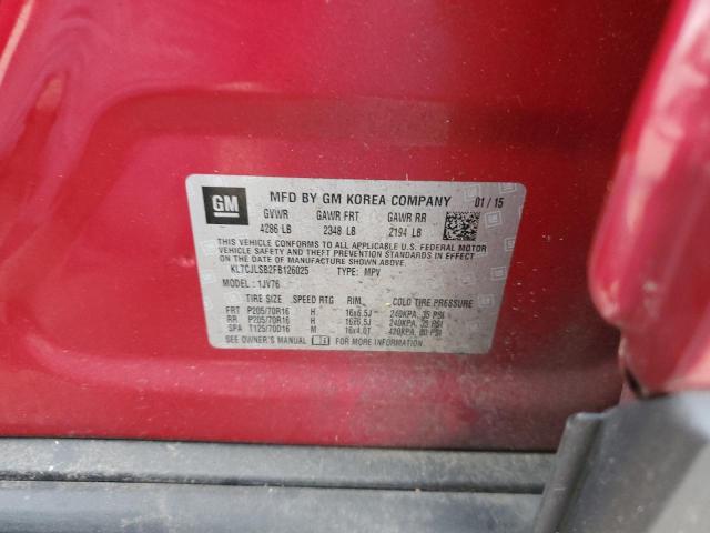 2015 Chevrolet Trax 1Lt VIN: KL7CJLSB2FB126025 Lot: 54358764