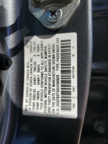 2012 Honda Civic Lx VIN: 2HGFB2F54CH566828 Lot: 53768364