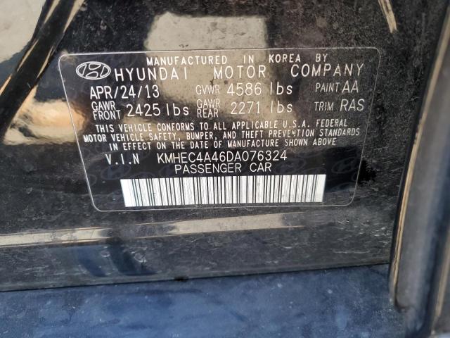 2013 Hyundai Sonata Hybrid VIN: KMHEC4A46DA076324 Lot: 55489674