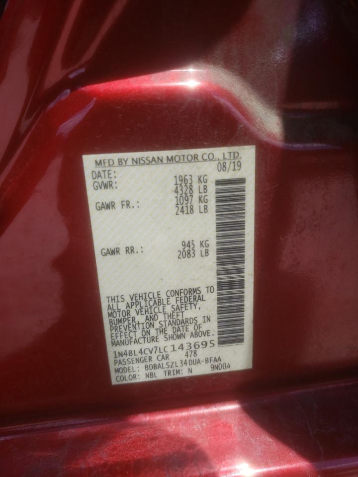 1N4BL4CV7LC143695 2020 Nissan Altima Sr