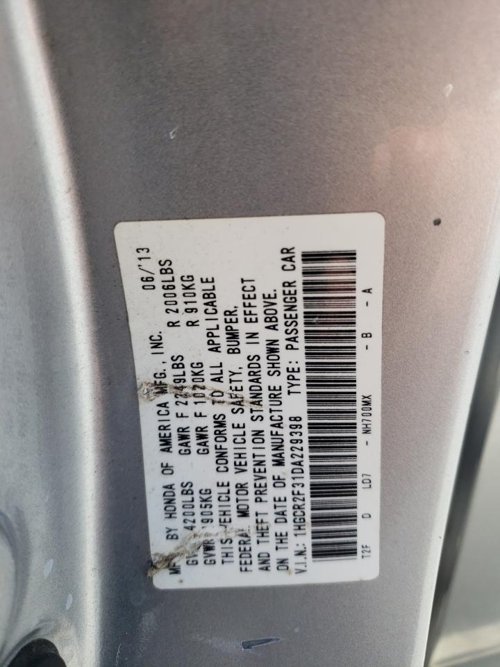 1HGCR2F31DA229398 2013 Honda Accord Lx