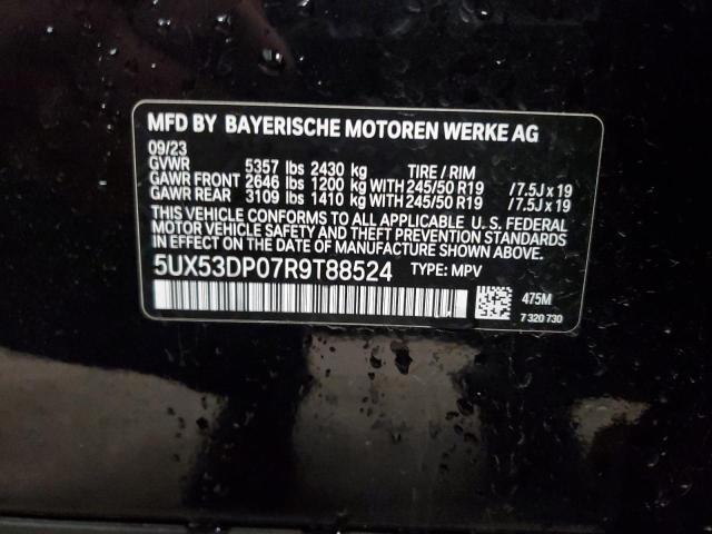 2024 BMW X3 xDrive30I VIN: 5UX53DP07R9T88524 Lot: 53536234