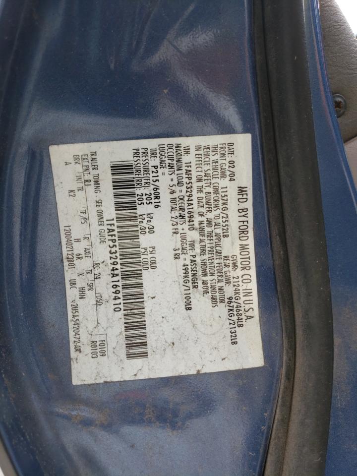 1FAFP53294A169410 2004 Ford Taurus Se