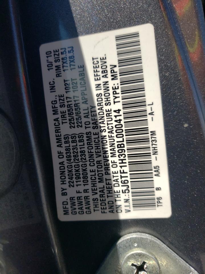 5J6TF1H39BL000414 2011 Honda Accord Crosstour Ex