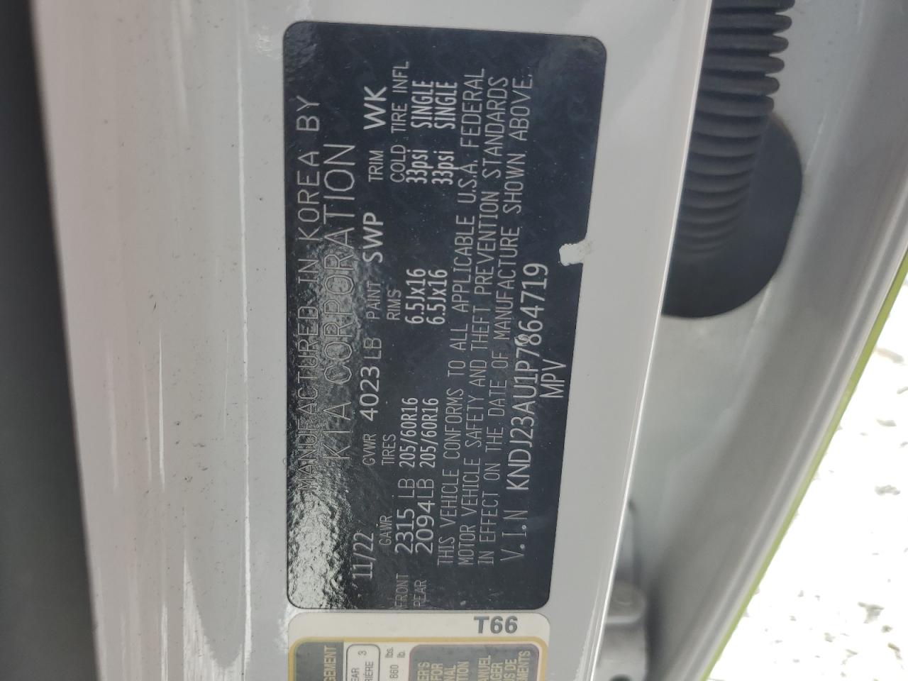 KNDJ23AU1P7864719 2023 Kia Soul Lx