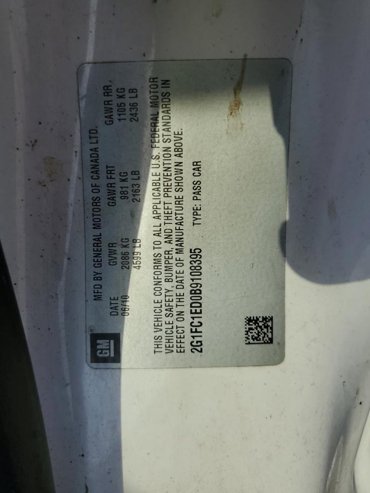 2G1FC1ED0B9108395 2011 Chevrolet Camaro Lt