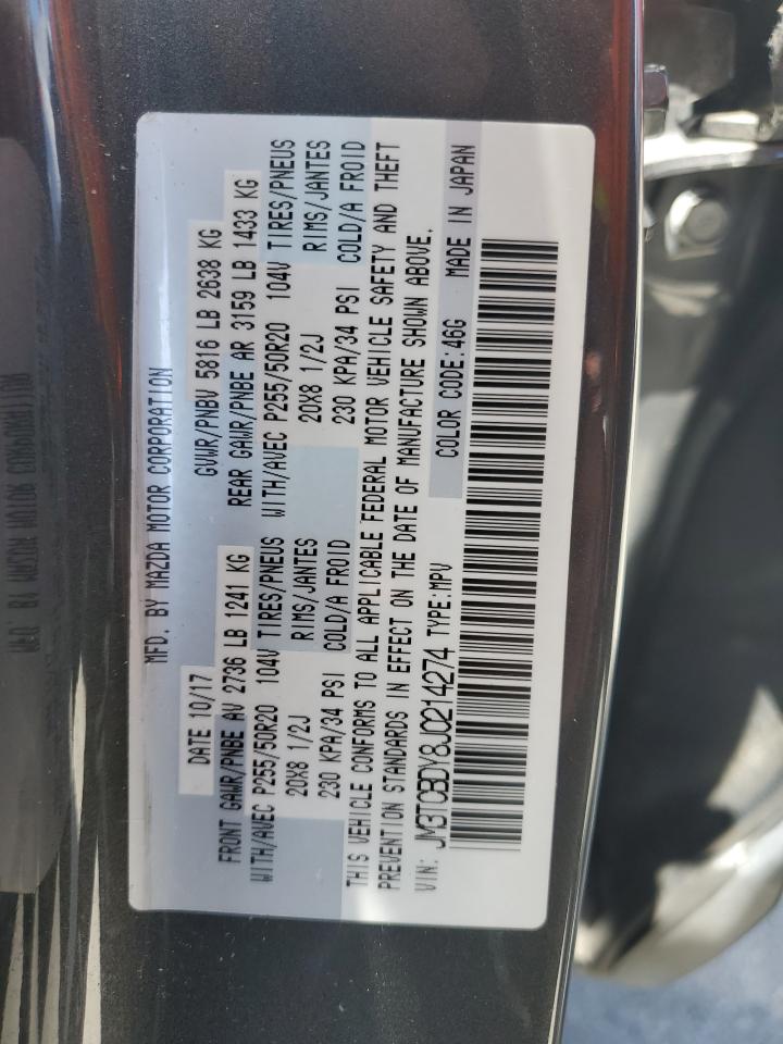 JM3TCBDY8J0214274 2018 Mazda Cx-9 Grand Touring