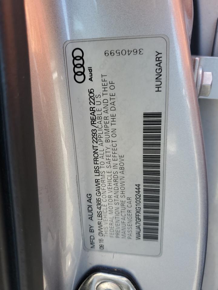 WAUA7GFFXG1032444 2016 Audi A3 Premium