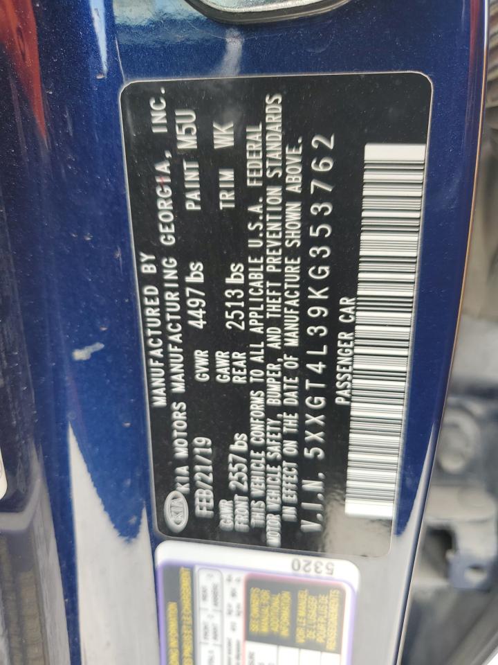 5XXGT4L39KG353762 2019 Kia Optima Lx