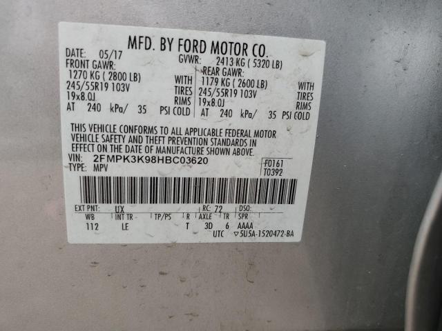 2017 FORD EDGE TITAN - 2FMPK3K98HBC03620