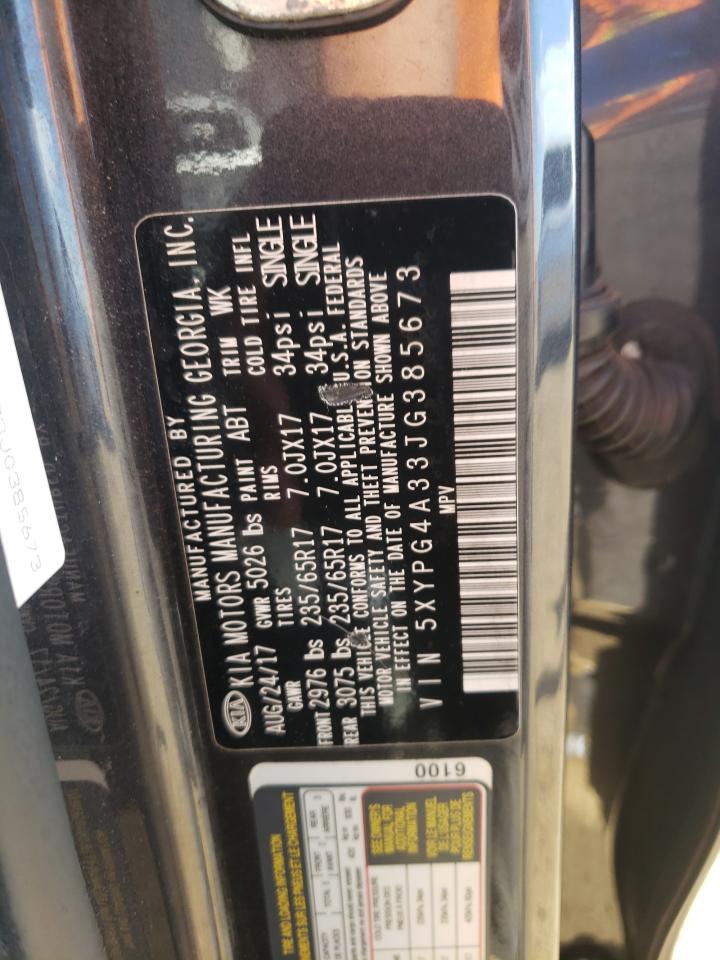 5XYPG4A33JG385673 2018 Kia Sorento Lx