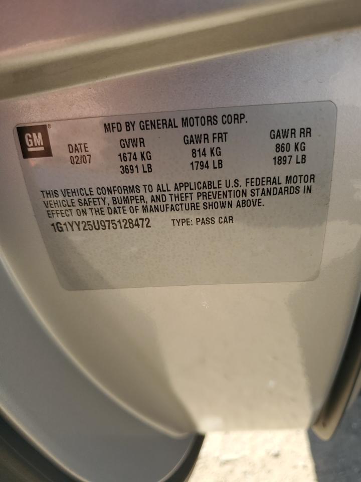 1G1YY25U975128472 2007 Chevrolet Corvette