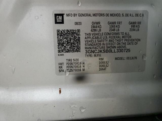 3GNCJKSB0LL330725 Chevrolet Trax LS 14