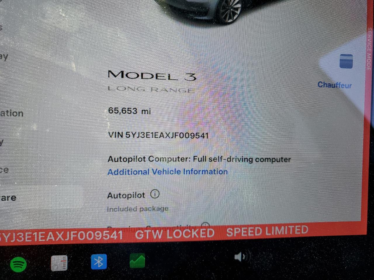 5YJ3E1EAXJF009541 2018 Tesla Model 3