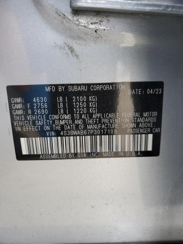 2023 SUBARU LEGACY 4S3BWAB67P3017109