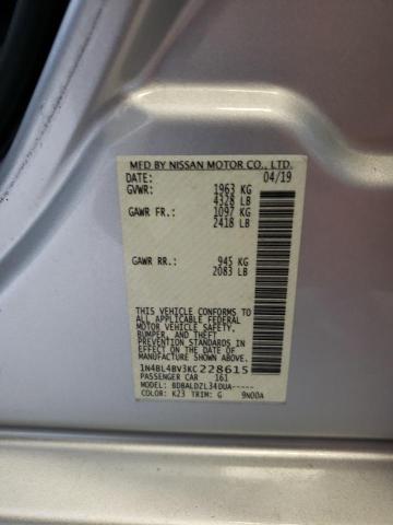 2019 NISSAN ALTIMA S - 1N4BL4BV3KC228615