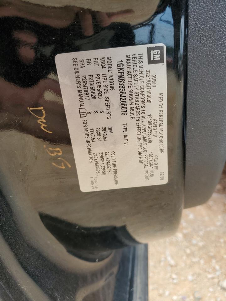 1GKFK63858J206076 2008 GMC Yukon Denali