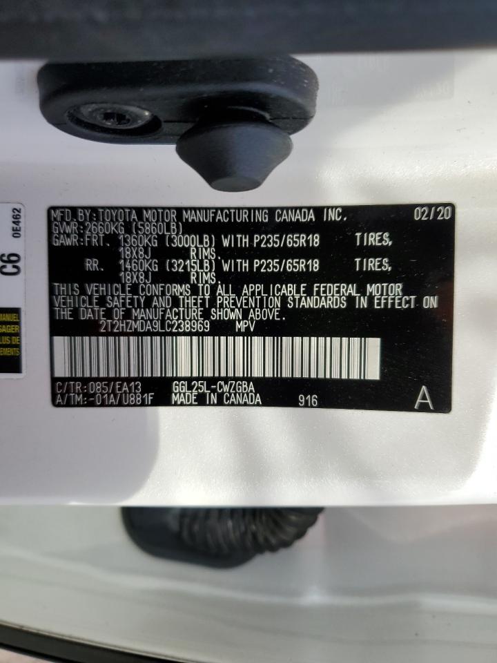 2T2HZMDA9LC238969 2020 Lexus Rx 350